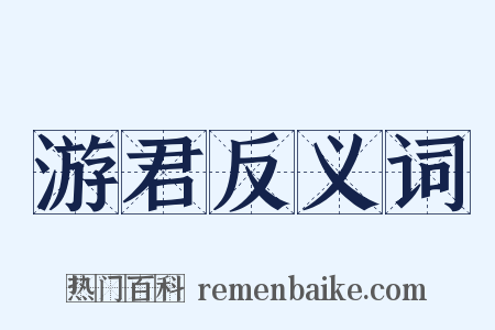 游君反义词是什么意思的图片